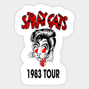 1983 tour rock band punk cats Sticker